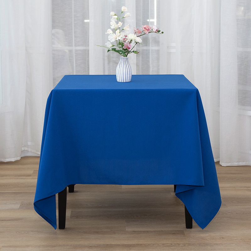 Square 217GSM Polyester Solid Color Wedding Tablecloth