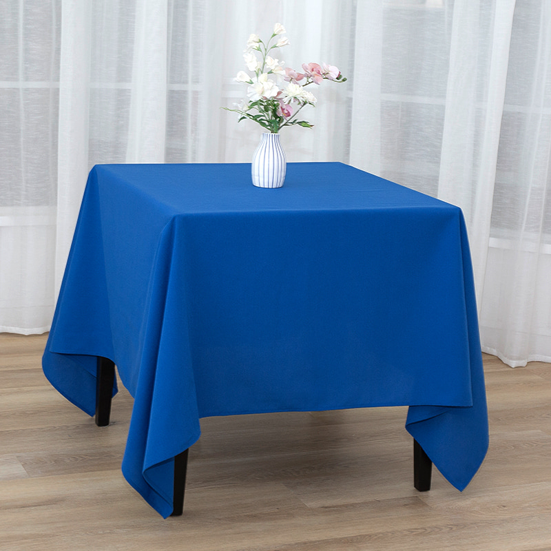 Square 217GSM Polyester Solid Color Wedding Tablecloth