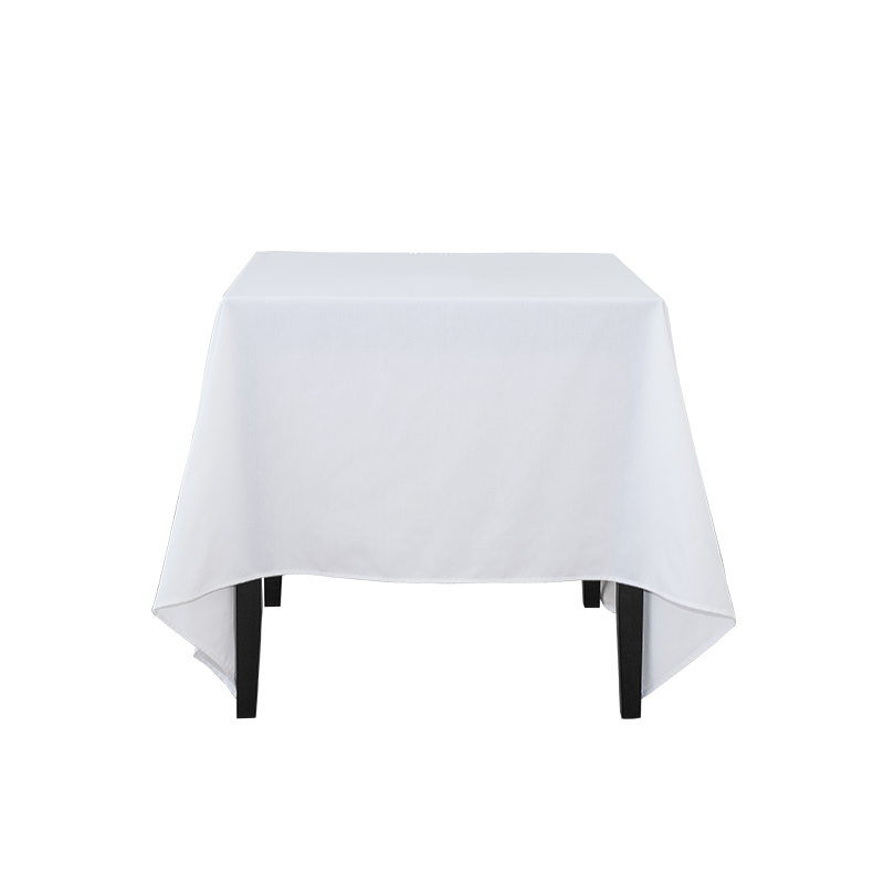 Square 217GSM Polyester Solid Color Wedding Tablecloth