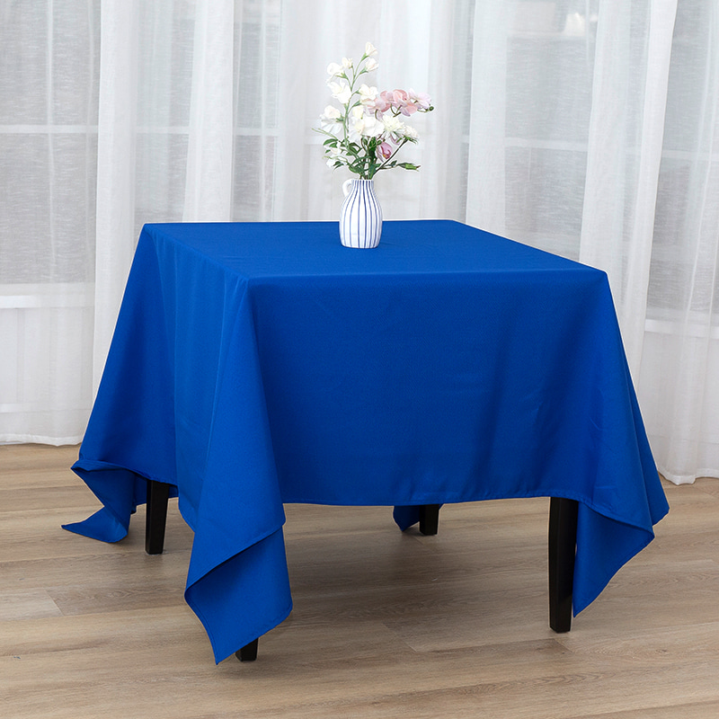 Square Spun Polyester Solid Color Wedding Tablecloths