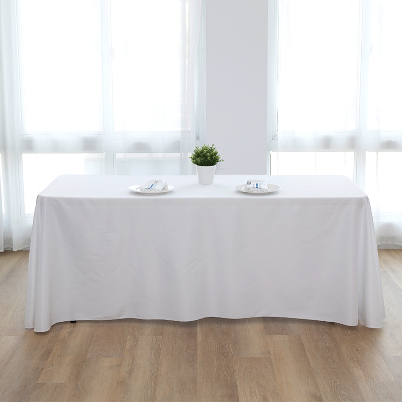 90x132 '' Spunester Solid Color Wedding Tablecloth Tablecloth