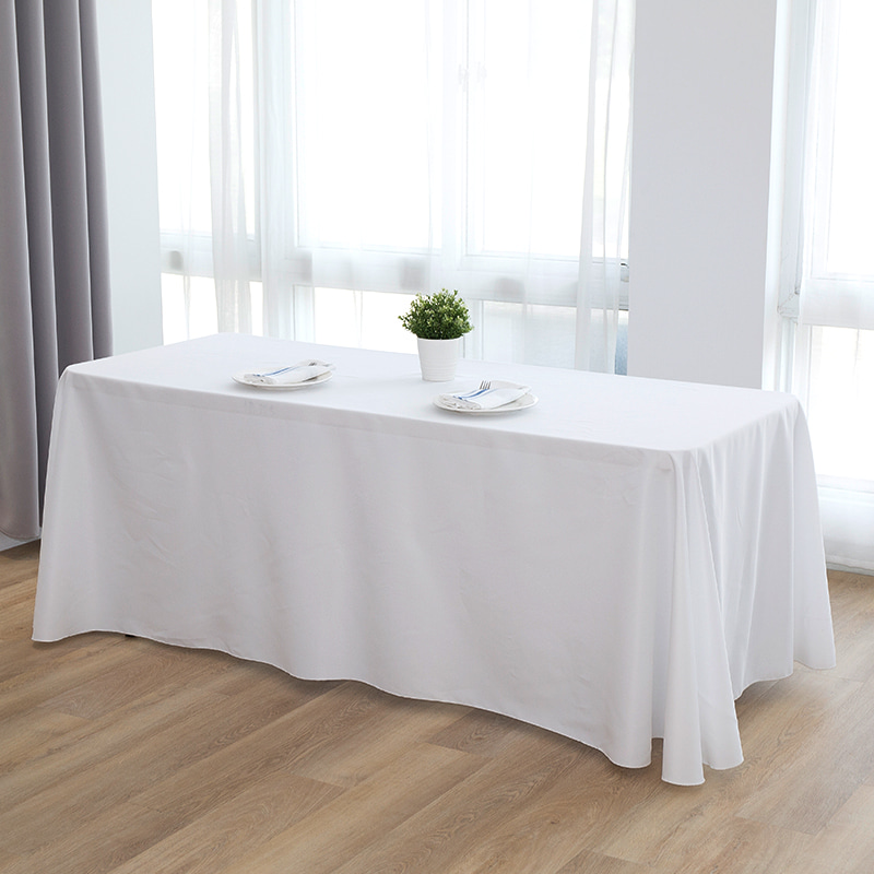 90x132 '' Spunester Solid Color Wedding Tablecloth Tablecloth