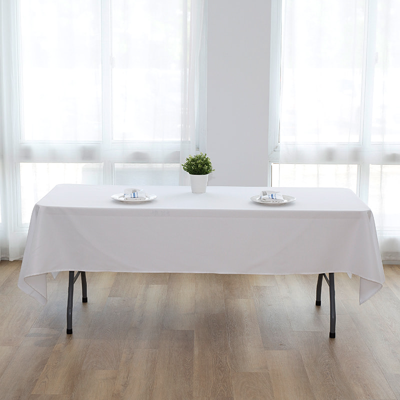 60x102 '' 217GSM Polyester Solid Color Wedding Tablecloth