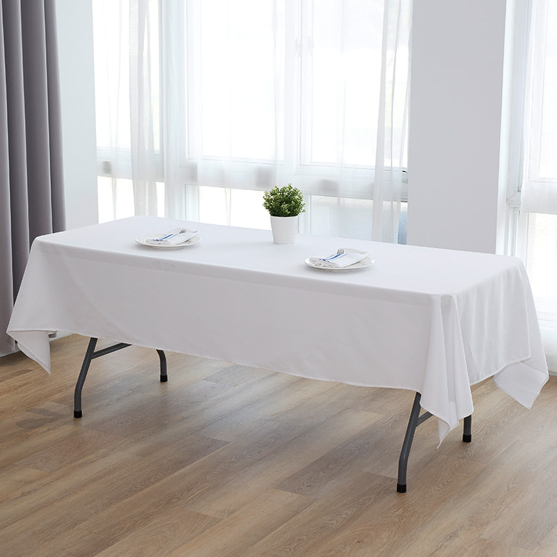 60x102 '' 217GSM Polyester Solid Color Wedding Tablecloth