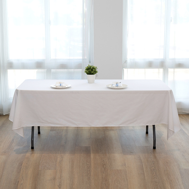 60x102 '' Spunester Solid Color Wedding Tablecloth Tablecloth