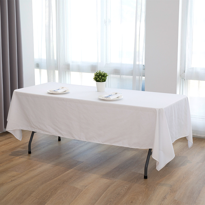 60x102 '' Spunester Solid Color Wedding Tablecloth Tablecloth