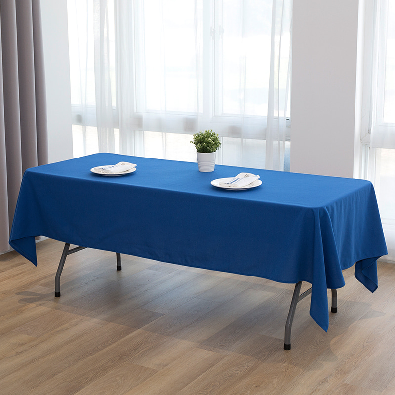60x102 '' Spunester Solid Color Wedding Tablecloth Tablecloth