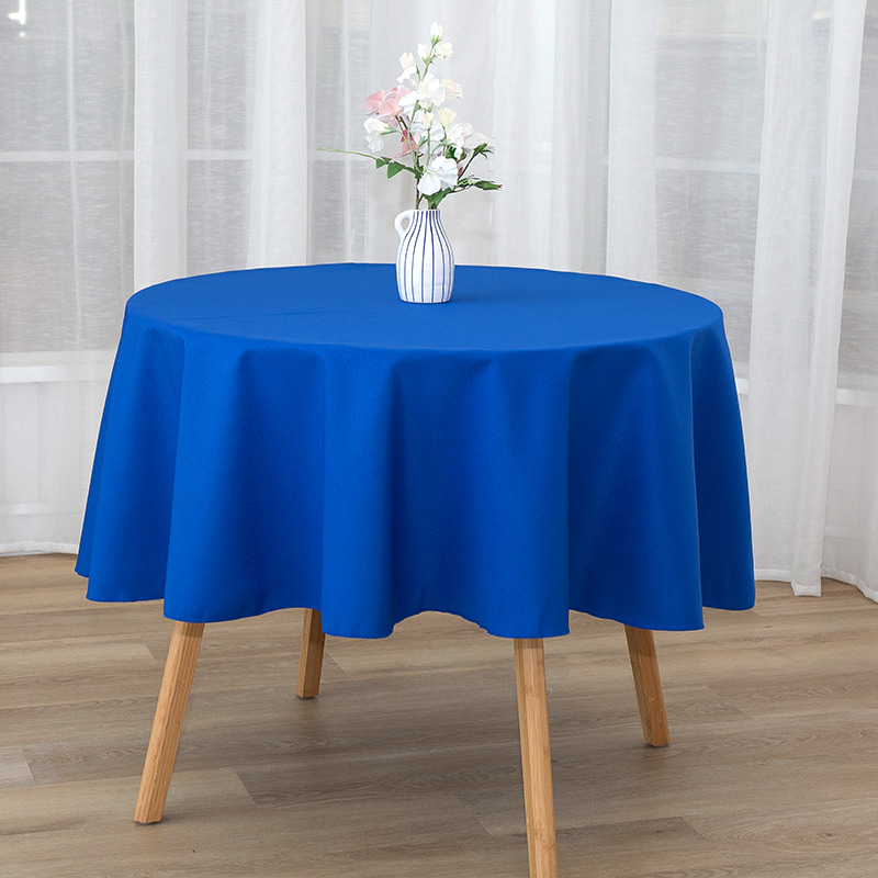Rounder Spun Polyester Solid Color Wedding Tablecloths