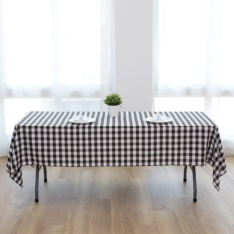 60x102 '' Bữa tiệc dã ngoại hình chữ nhật kẻ sọc dệt kim