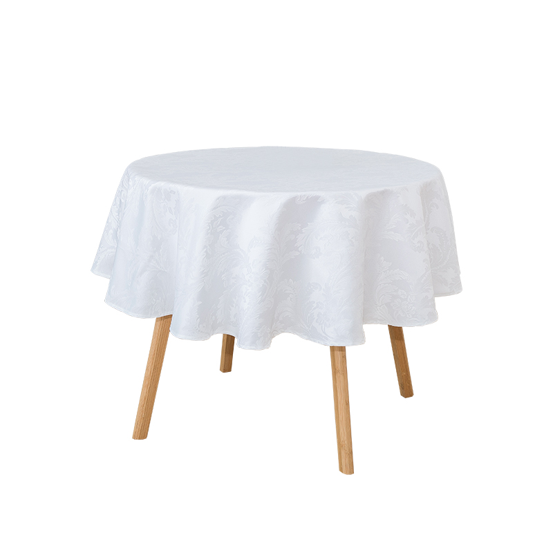 Chiếc khăn trải bàn hình tròn màu xám hình học R160cm