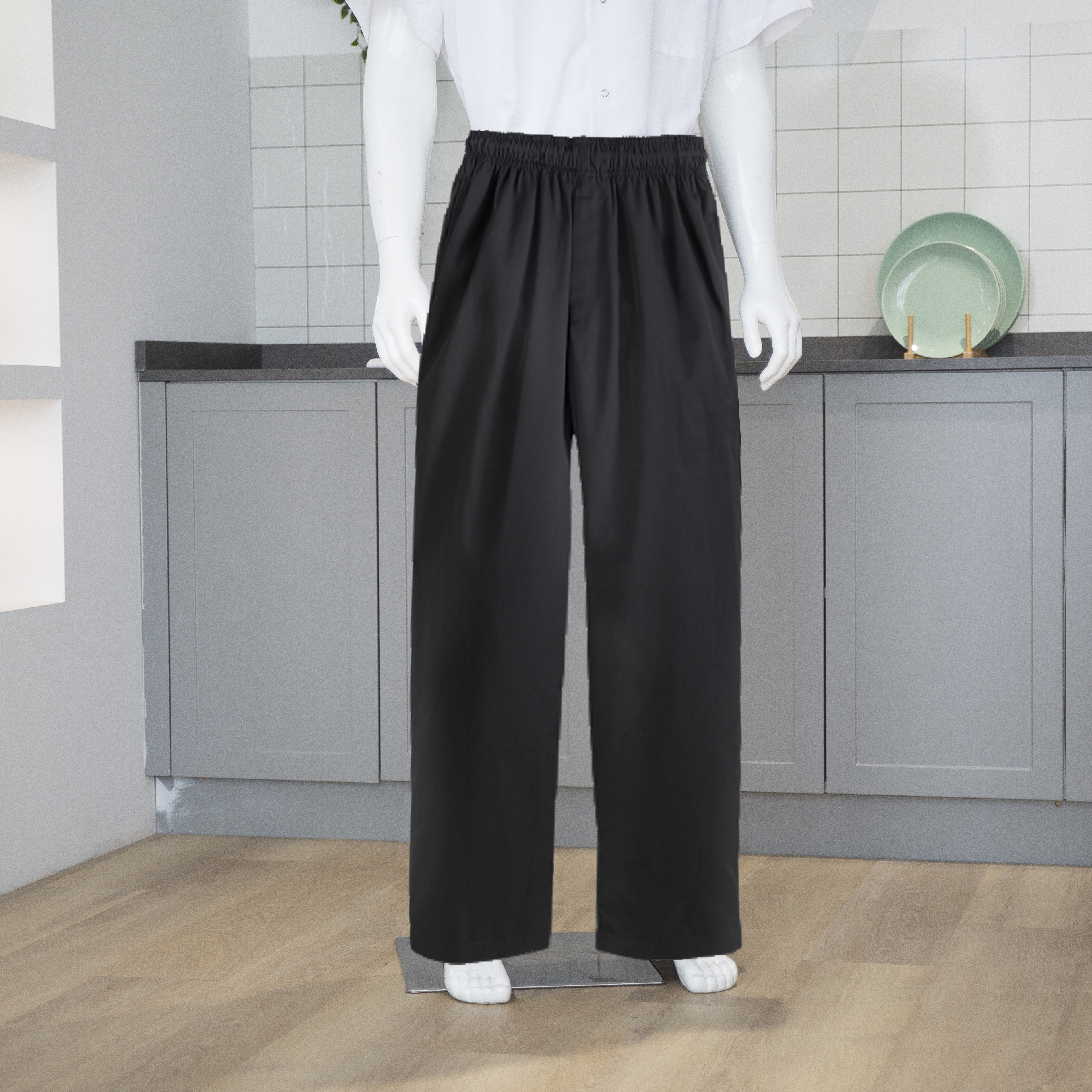 Quần baggy đầu bếp màu đen